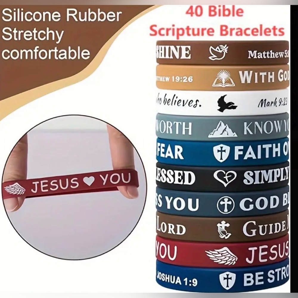Assorted Scripture Bracelets - Multicolor 2 for $5 - Picture 4 of 7